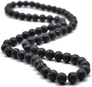 KIKILA 8MM Natural Tiger Eye Lava S...