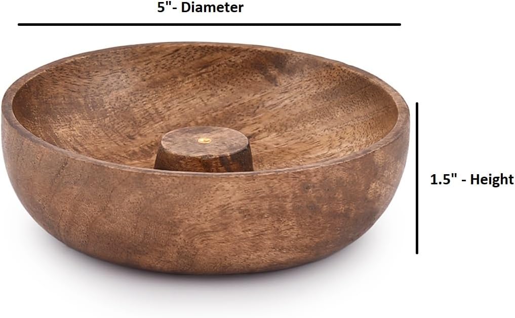 EDHAS Incense Burner Stick Holder Bowl, Ash Catcher Bowl for Home Décor, Meditation, Yoga (5" x 5" x 1.5") - Image 5