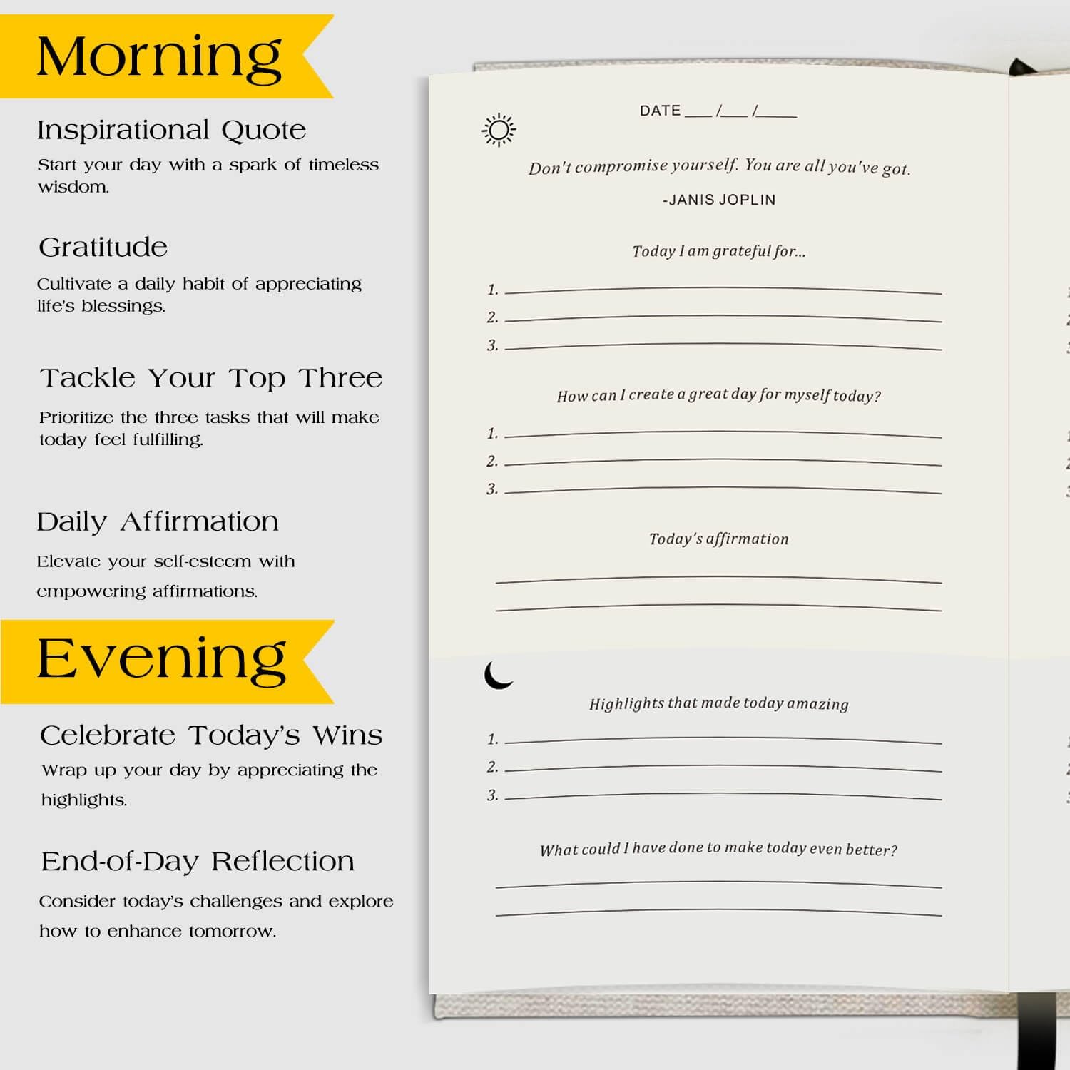 The Original Gratitude Journal - Daily Gratitude Practice with Inspiring Prompts & Quotes for Mindfulness, Reflection & Personal Growth 2026 - Wellness Journal for Men & Women - Image 6