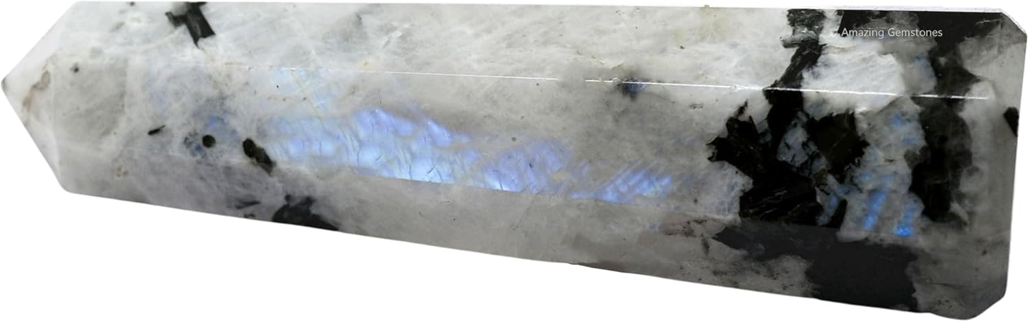 Amazing Gemstone Rainbow Moonstone Crystal Towers - Natural Healing Crystal Point Obelisk for Reiki Healing and Crystal Grid (3" to 4" INCH) - Image 3