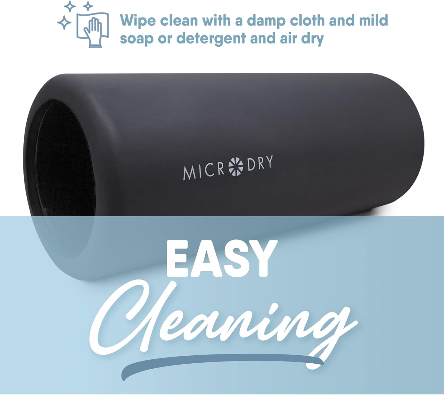 MICRODRY Deluxe Fitness Foam Back Roller for Muscle Relief, Roller for Yoga, Stretching, Deep Tissue Firm Massage & Trigger Point Release, Exercise Workout at Home or Gym, 13x5.3, Dark Grey - Image 5