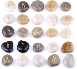 TGS Gems Rune Stones Set with Engra...