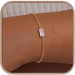 FUNEIA Birthstone Gold Bracelets fo...