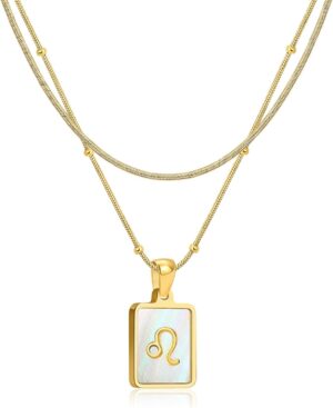 LETFLY Zodiac Natural Shell Layered...