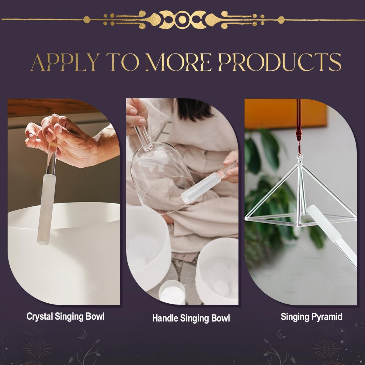 Singing Bowl Mallet Clear Acrylic Base Silicone Rubber Striker Mallet for Playing Quartz Crystal Singing Bowl with Bundle Pocket(Clear) - Image 7