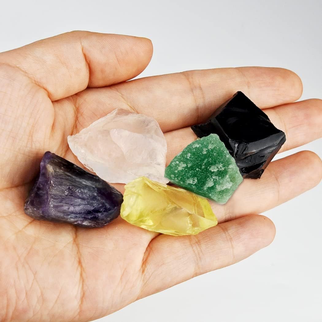 Marrywindix 15 Chakra Stone Tumbled Crystal Natural Rough Raw Healing Stone Set for Yoga, Meditation, Reiki, Healing and Energy Work - Image 6