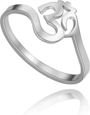 Lotus Flower Om Ohm Aum Symbol Ring...