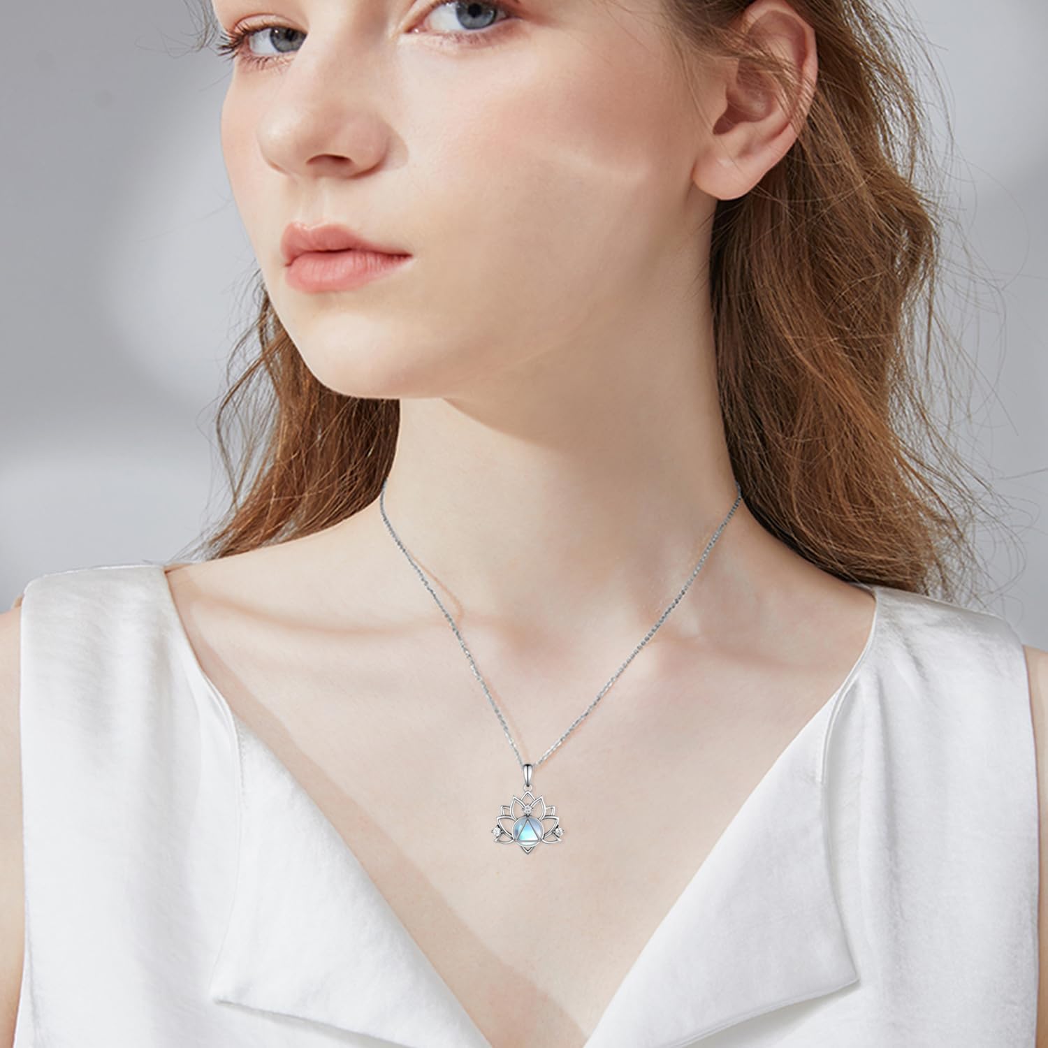 Sobriety Necklace Sterling Silver AA Necklace NA Necklace Recovery Symbol Necklace Lotus Sobriety Gift for Women - Image 5