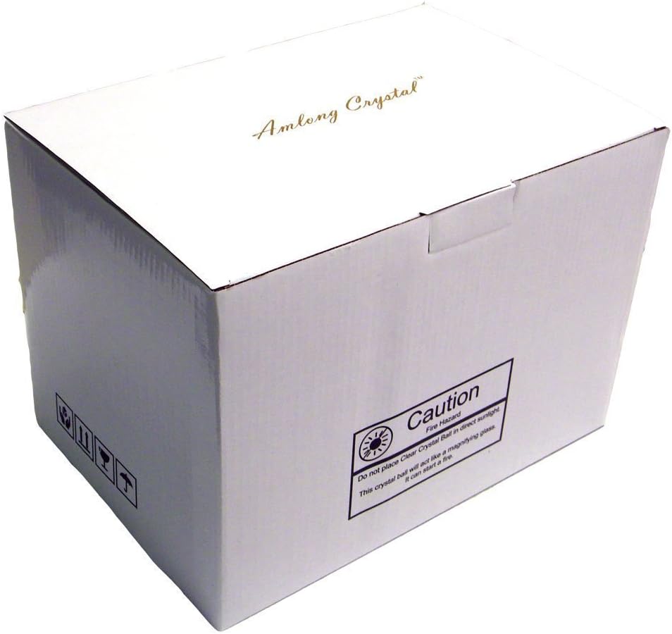 Amlong Crystal Blue Crystal Ball 150mm (6 in.) Including Wooden Stand and Gift Package - Image 3