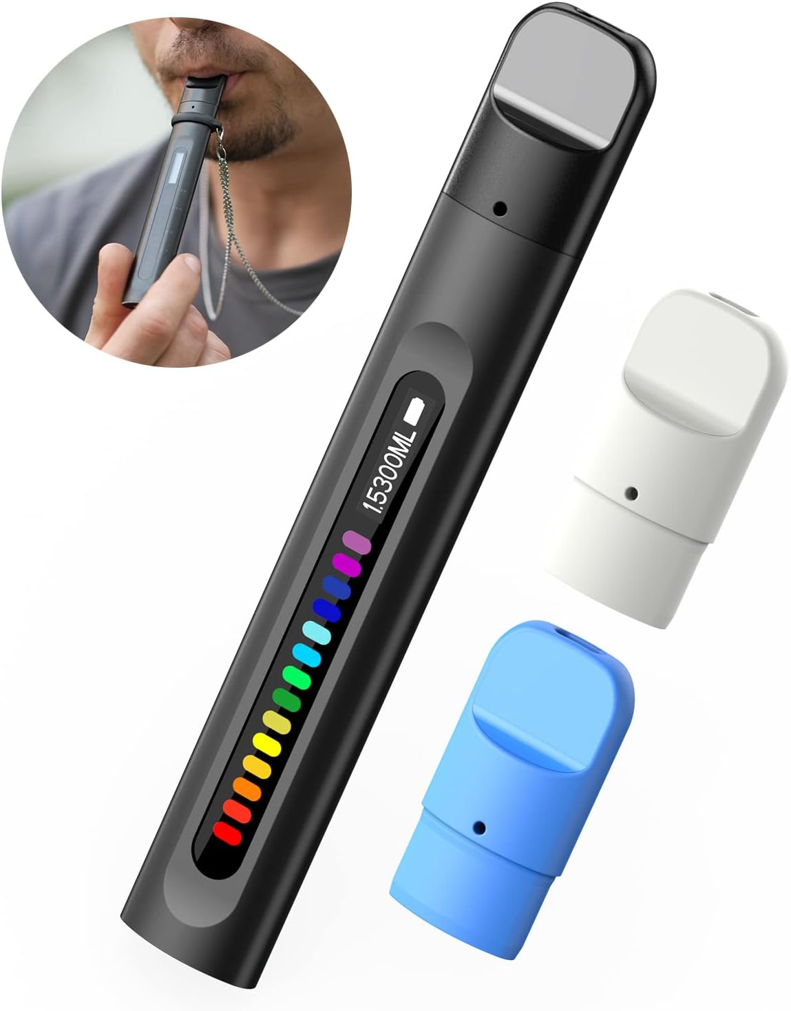 Breathing Trainer with Display, Portable Breathing Exercise Device, Rechargeable Breath Training Tool with Detachable Mouthpieces, Compact Handheld Design for Fitness, Daily Routine and Travel - Image 8