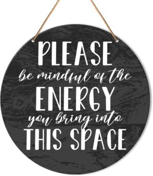 Positive Energy Door Sign, Zen Hang...