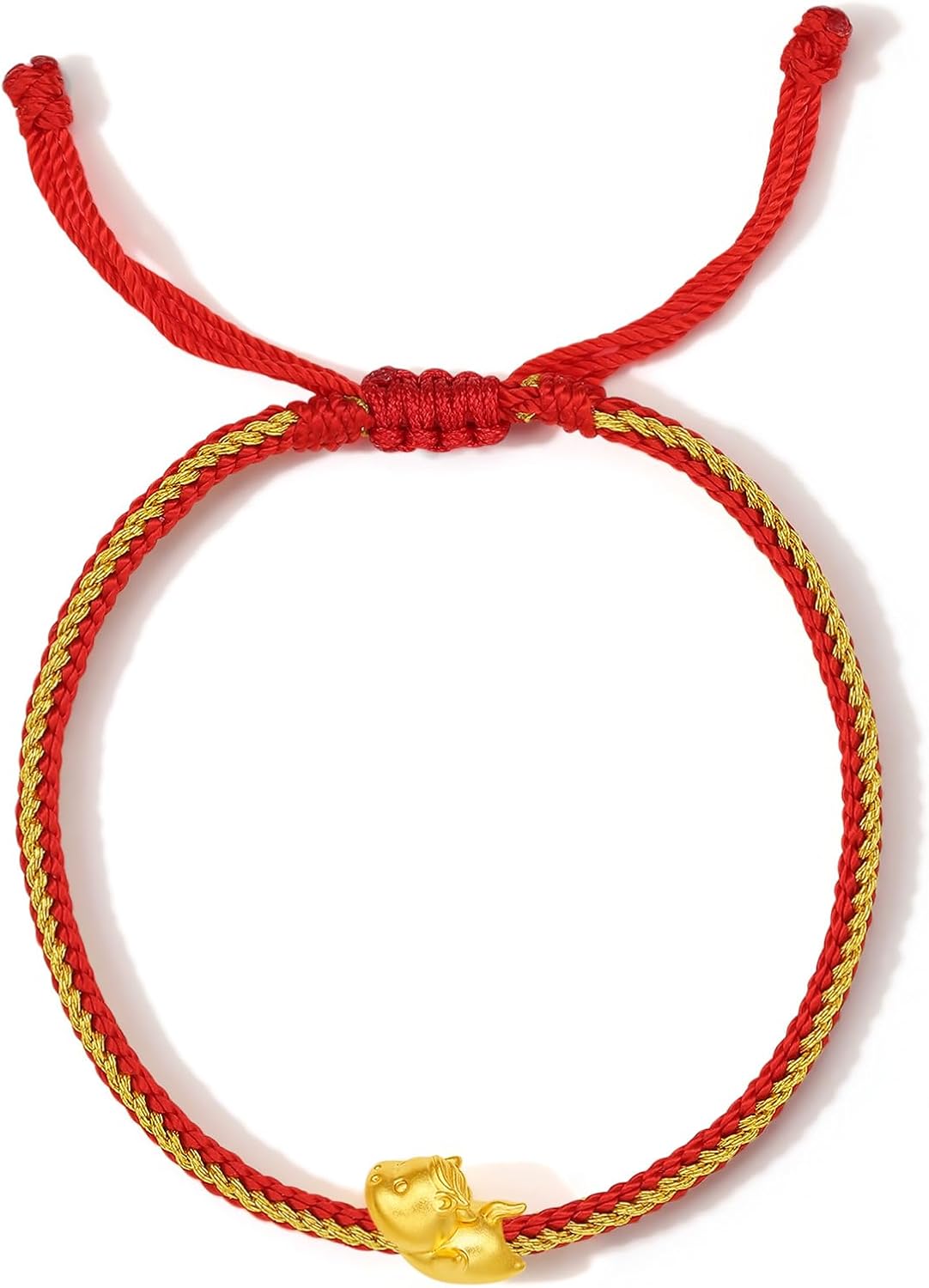 24K Gold Bracelet Chinese Animal Charm Bracelets Adjustable Red String Lucky Zodiac Chain Cute Charms Snake Beads Link Protection Bangle Good Luck Braided Rope New Year Jewelry Gift for Wmen Men - Image 6