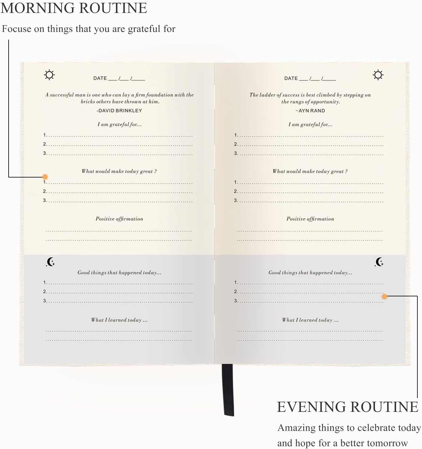 The Gratitude Journal for More Happiness, Optimism, Affirmation & Reflection - An Effective Manifestation Guide Journal, Undated Daily Journals for Women & Men (Beige) - Image 4