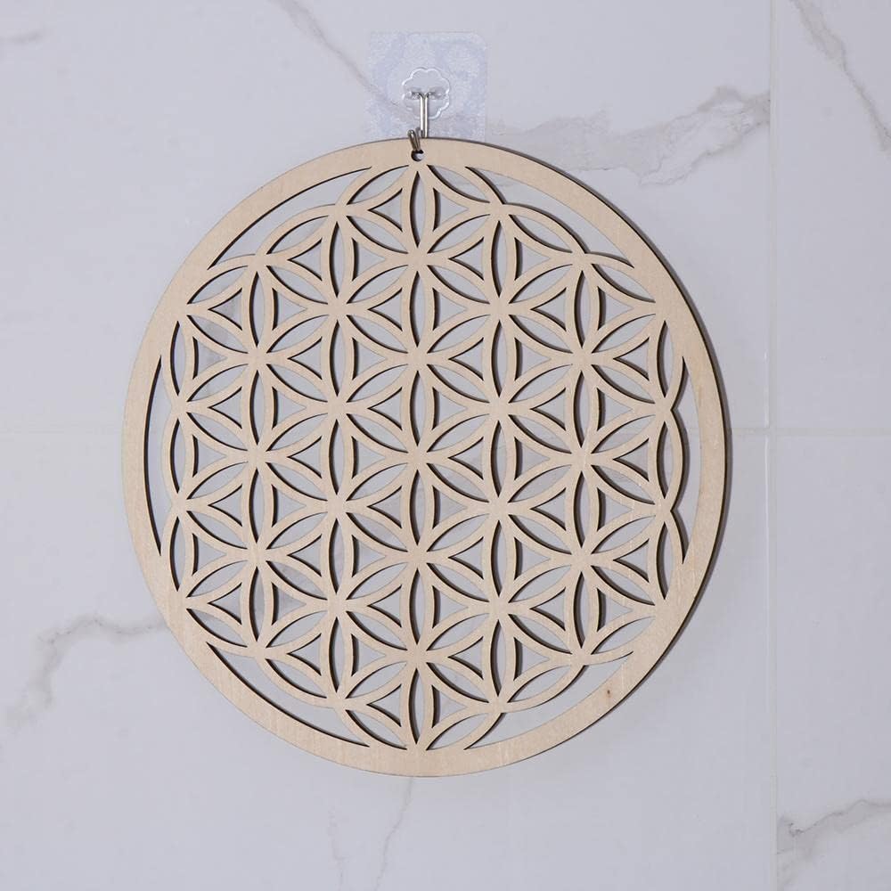 HomeSoGood 3Pcs Crystal Grid Board Sacred Geometry Wall Art Set Metatron Cube, Home Decor Handmade Coasters Craft Making Ornament - Image 3
