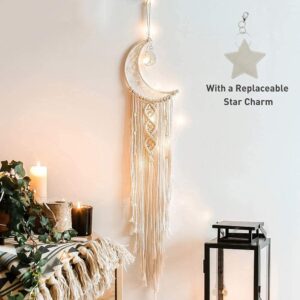 Boho Macrame Woven Wall Hanging, Cr...