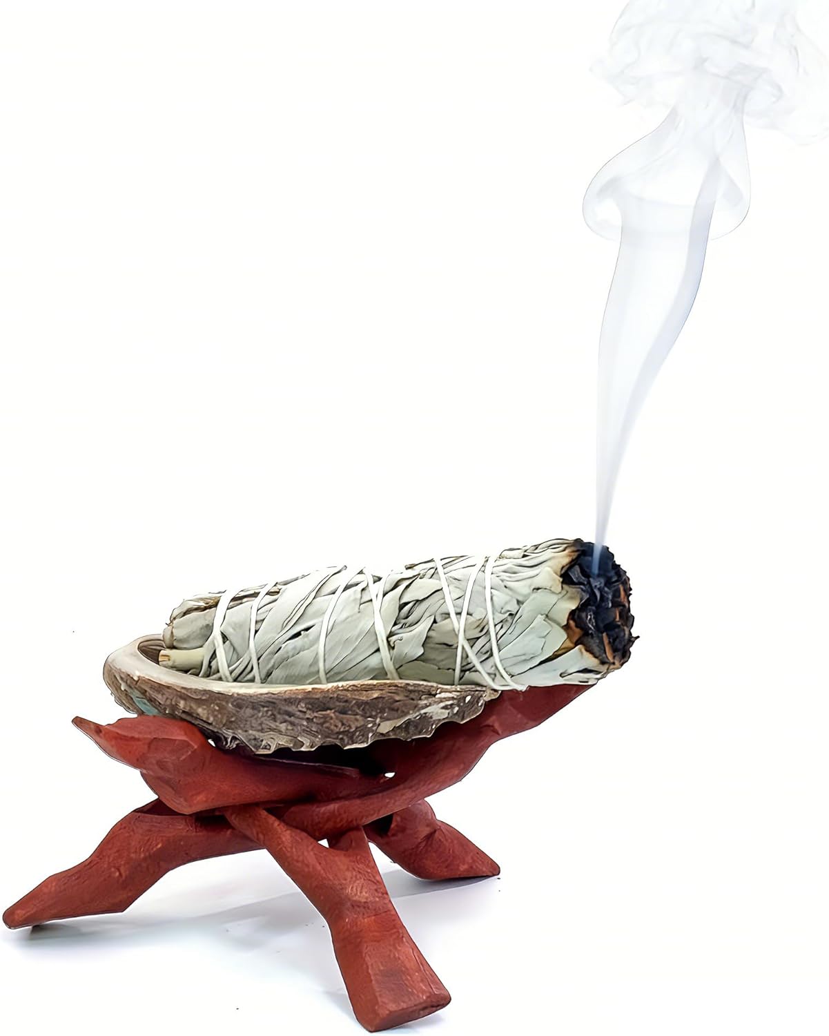 White Sage Smudging Kit Smudge Stick Gift Kit Smudging & Energy Cleansing Kit with Amethyst, White Sage, Palo Santo, Abalone Shell, Stand & Lavender ~ Sage Cedar Incense for Cleansing House - Image 2