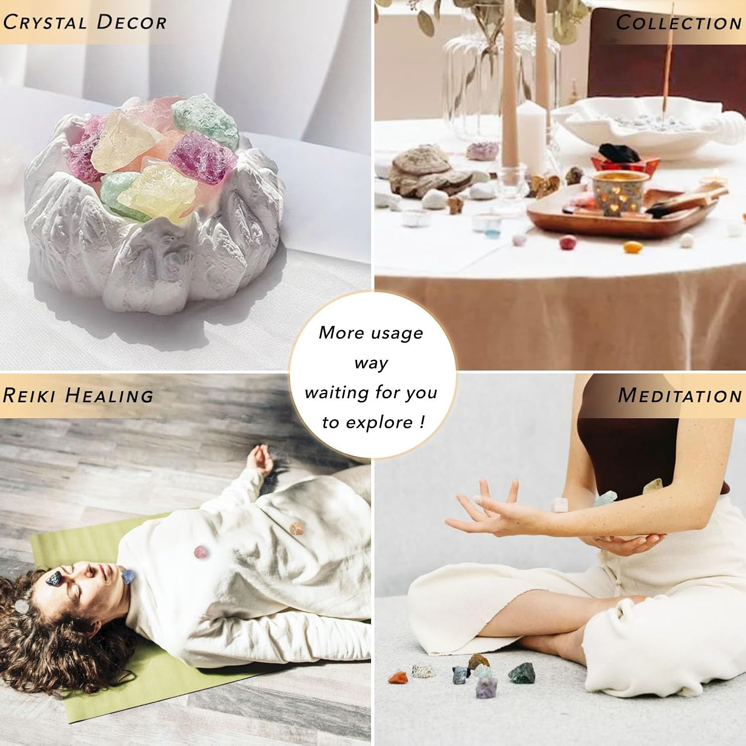 32 Natural Crystals and Healing Stones with Guide, Real Raw Crystals Set for Crystal Healing, Chakra, Meditation, Home Decor, Bulk Rough Stone Collection - Image 5