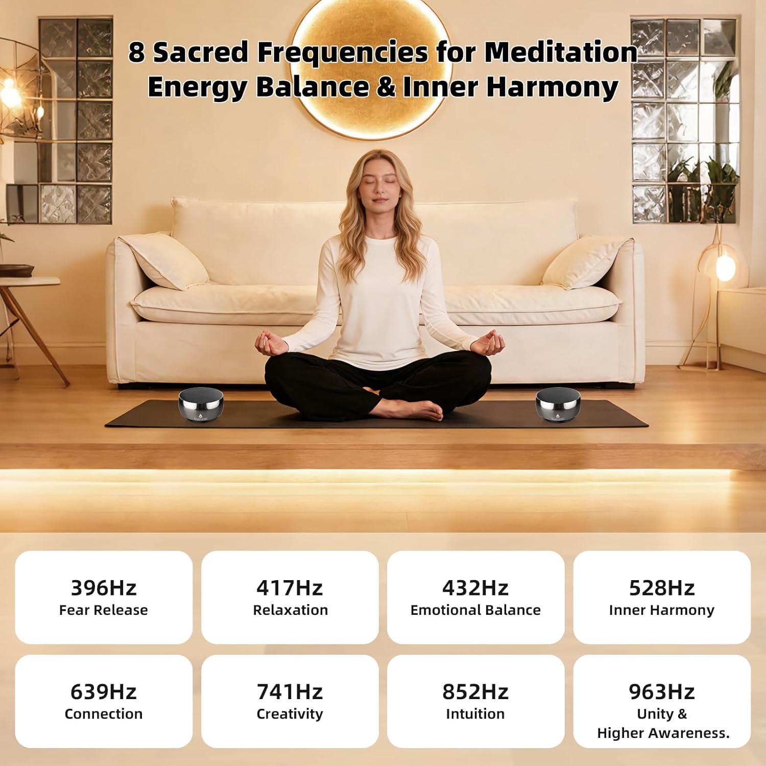 Meditation System,Electronic Tibetan Singing Bowl,Sound Bath Machine for Meditation,Mindfulness,Sound Bath,Chakra Healing, Stress Relief,Sound Therapy,Yoga Practice,Relaxation - Image 5