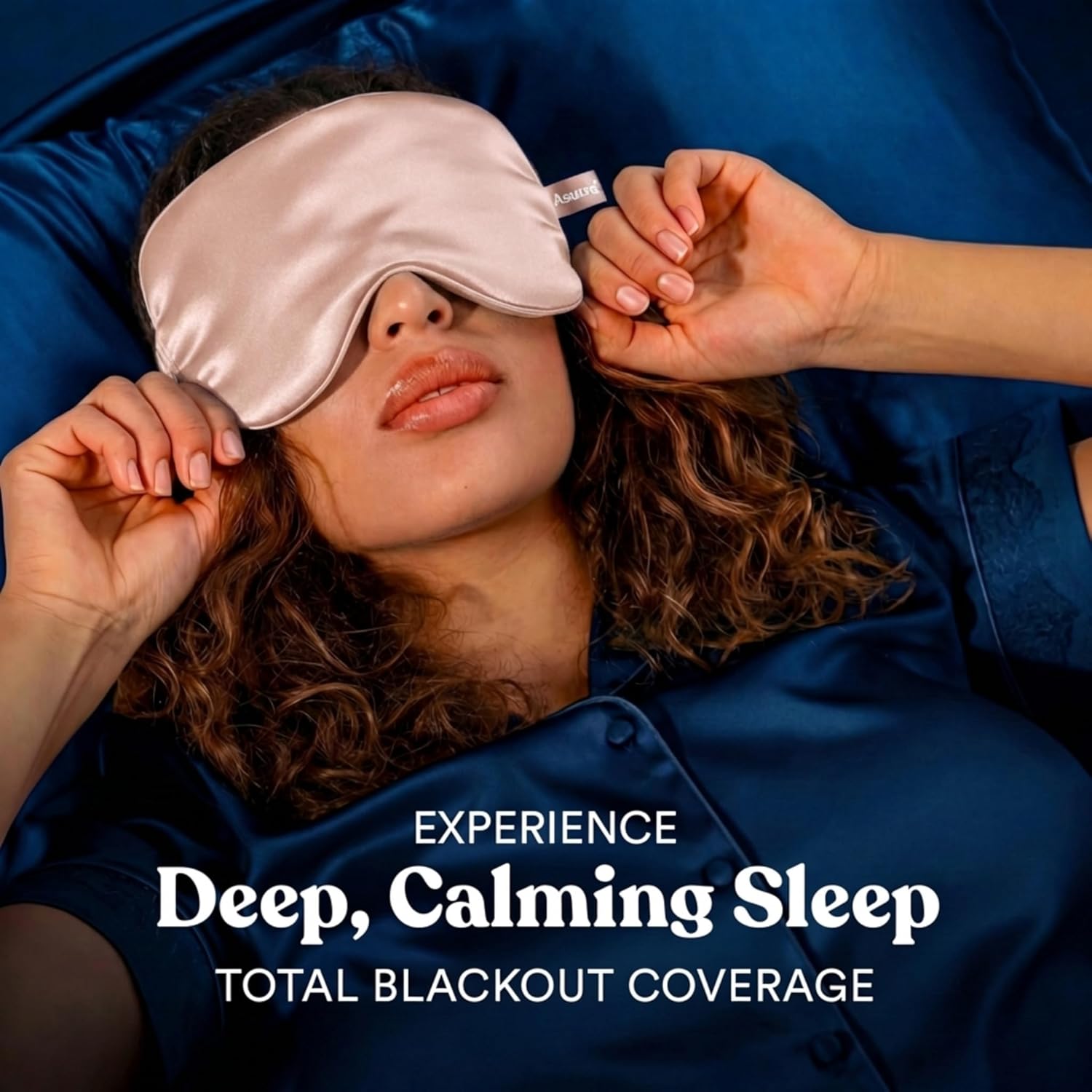 ASUTRA Silk Eye Pillow for Sleep, Light Pink - Filled w/Lavender Buds & Flax Seeds, Weighted Eye Mask, Meditation & Light Blocking Blindfold, Cooling Gel Mask Included - Image 4