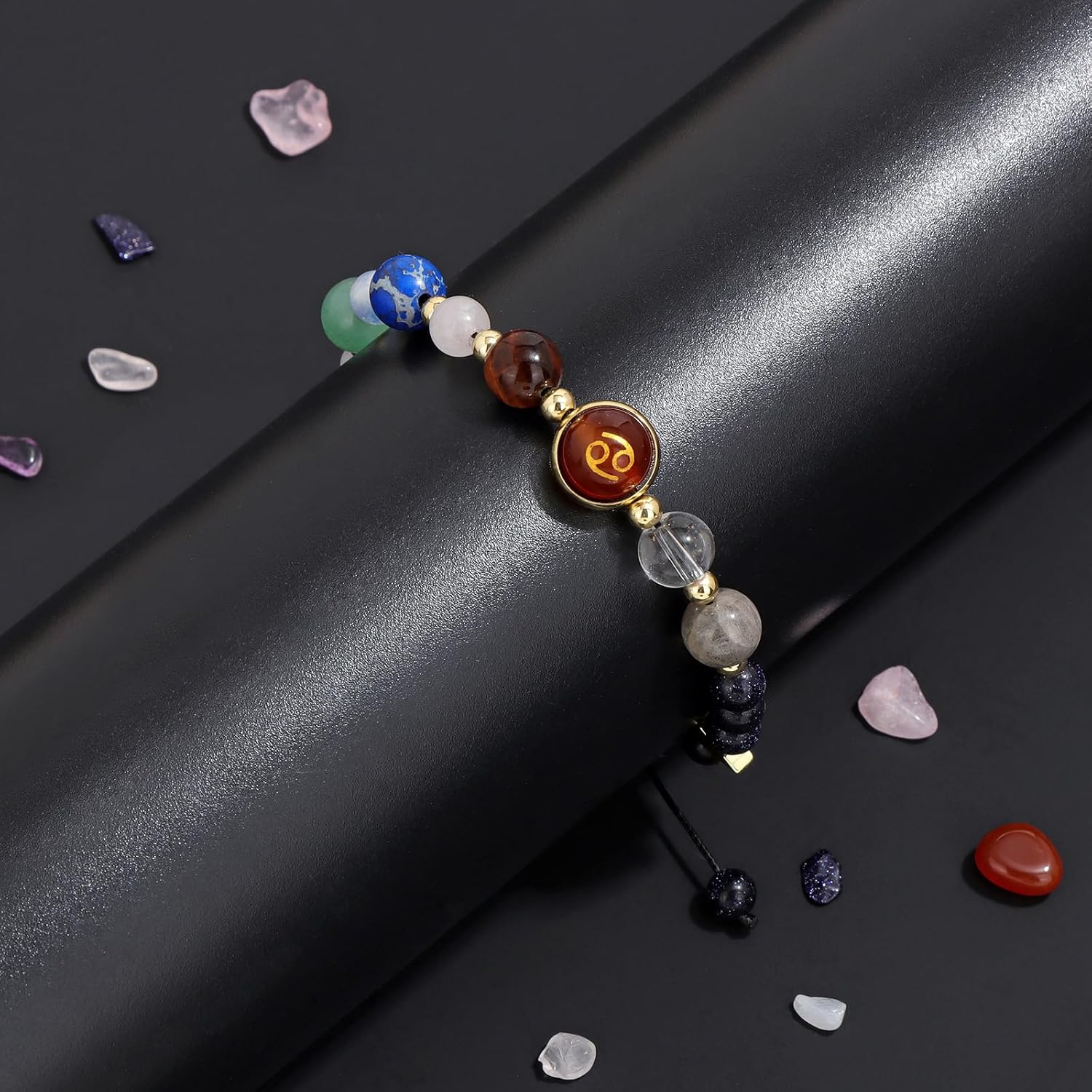 Vinswet Zodiac Bracelets for Women Men,12 Constellations Healing Crystal Stone Beads Bracelet Birthday Zodiac Gifts Horoscope Spiritual Jewelry Bracelet Gifts - Image 7