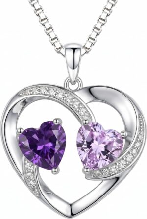 CRMAD Birthstone Necklace for Women...