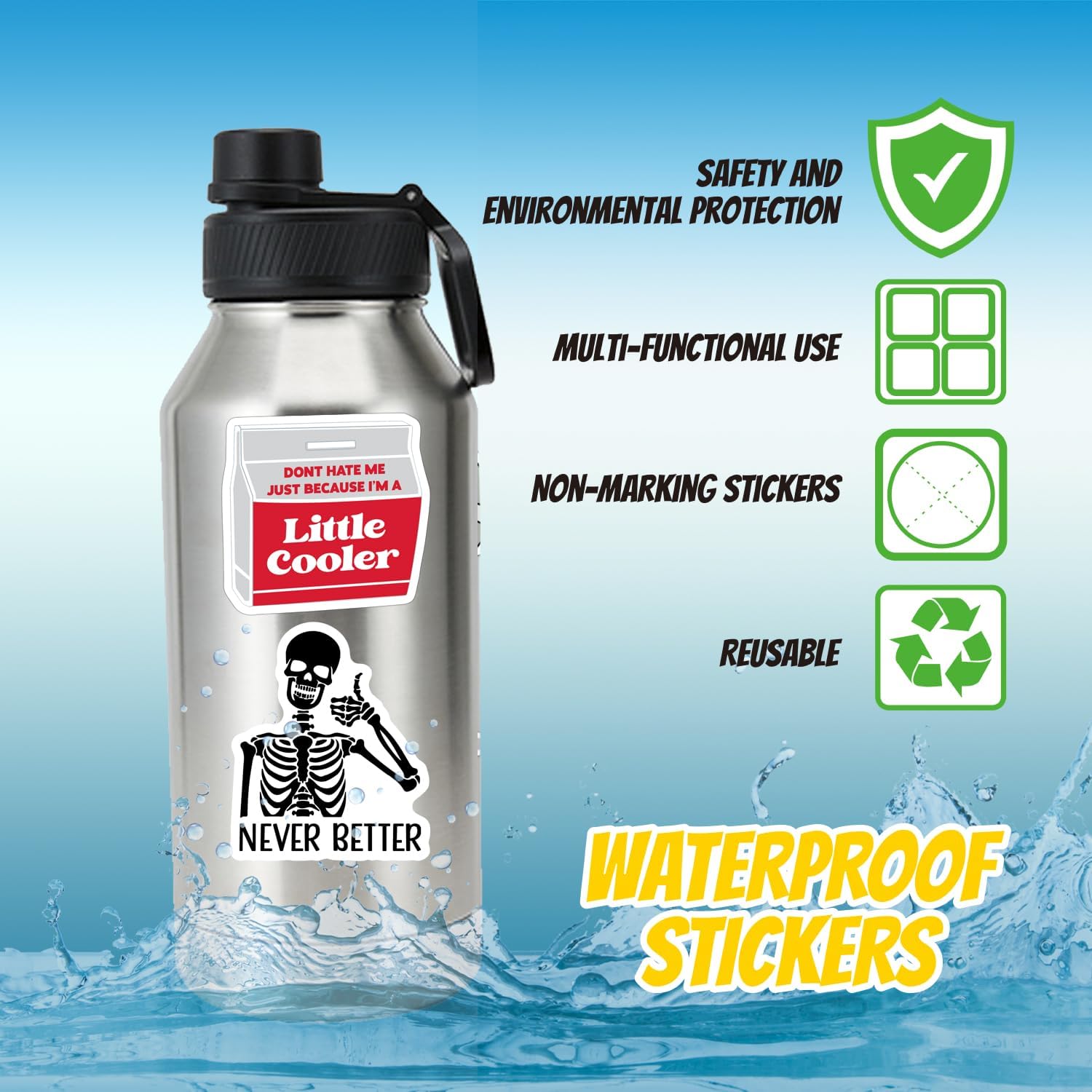 200 Pcs Funny Stickers for Adults (Dirty) by Puraesla - Meme Water Bottles Sticker Pack Waterproof Cool Accesory for Laptop, Hard Hats, Sarcastic, Scrapbooking Decals - Image 8