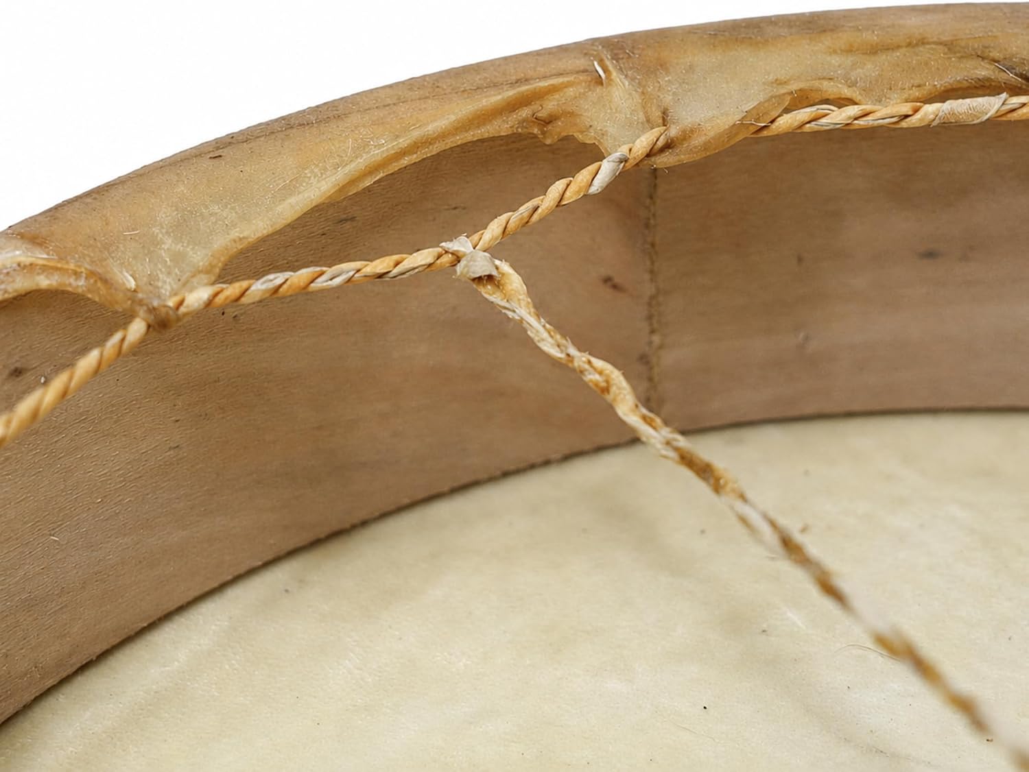 GMP Traditional Frame Drum/Bodhran with Handle, 15" Diameter | Natural Goatskin Head, Comes with Wood and Leather Mallet - Image 6
