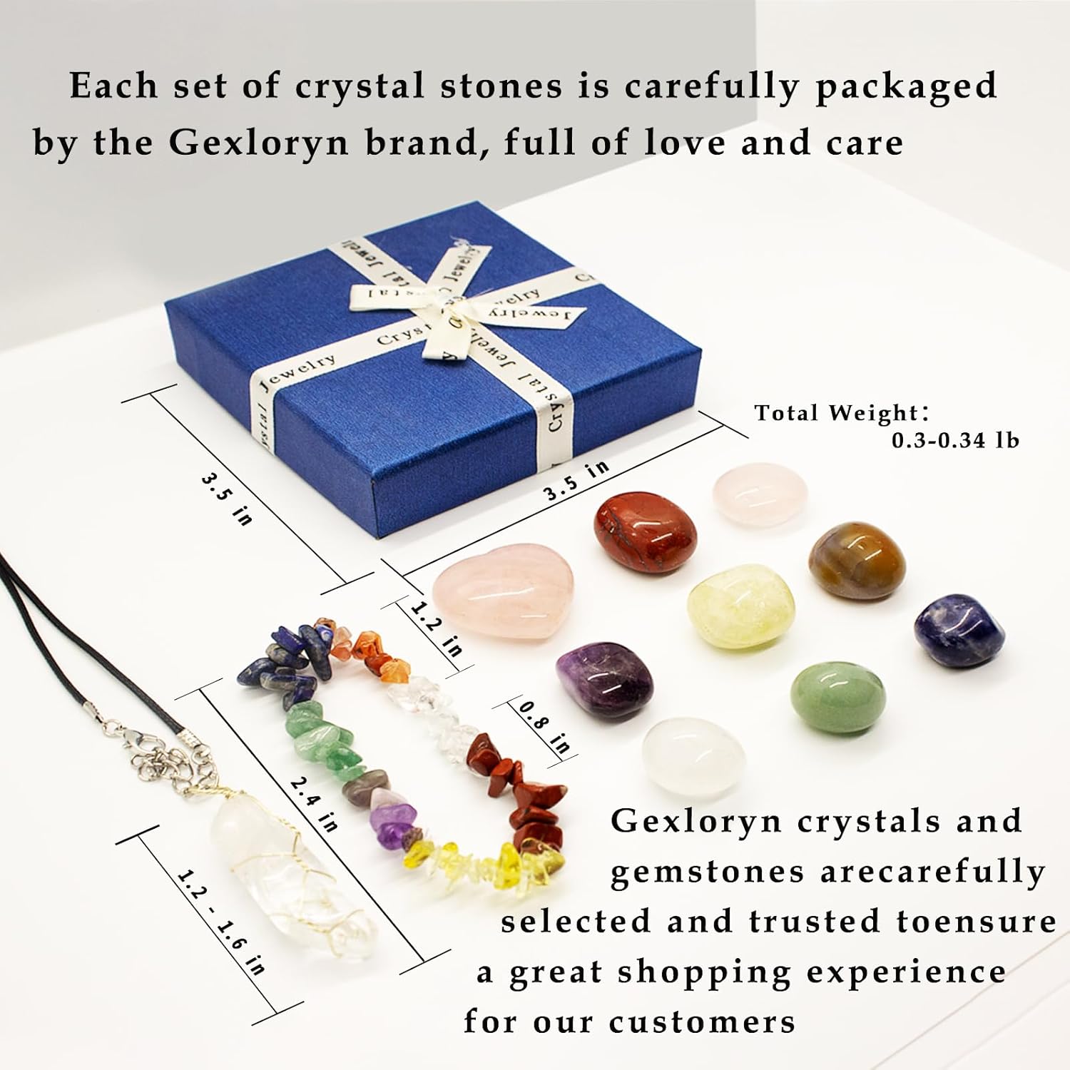 Crystals and Healing Stones, Healing Crystals, Chakra Stones,Crystals and Stones, Healing Crystals and Stones, Crystal Set, Crystal Gift Box - Image 2