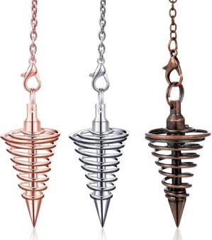 3 Pieces Copper Metal Dowsing Pendu...