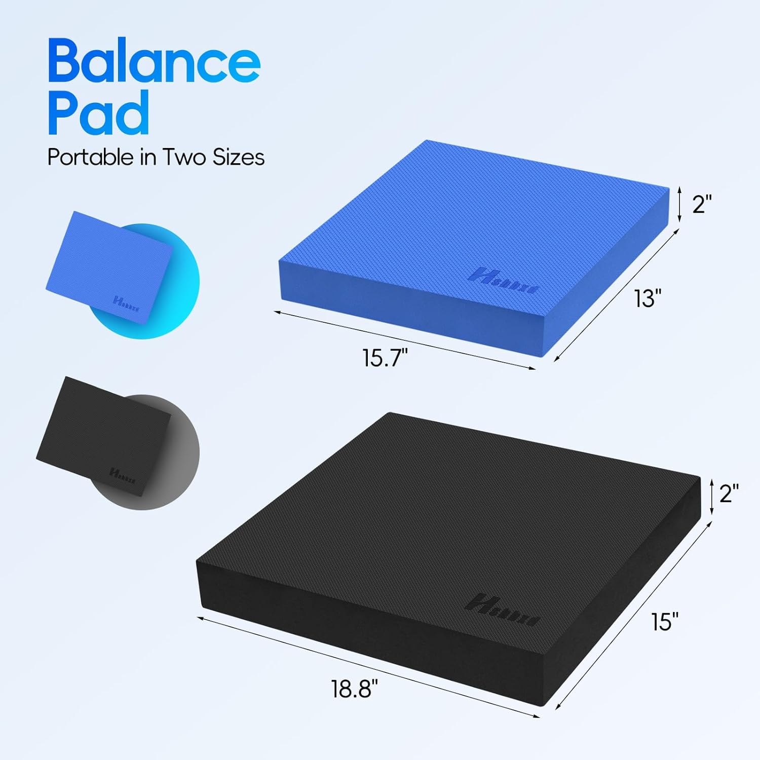 Professional Balance Pad, Nonslip Foam Exercise Balance Pad Cushion for Physical Therapy, Foam Balance Mat for Exercise, Yoga, Fitness, Stability Training and Stretching - Image 2