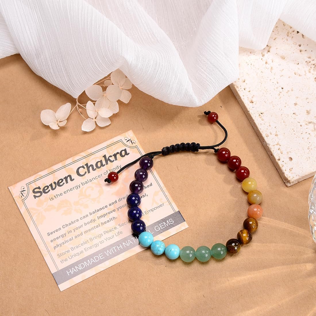MASSIVE BEADS Handmade Yoga Stretch Elastic Bracelet Natural Stone Crystal Healing Power Energy Gifts for Unisex Adult 4mm 6mm 8mm 10mm - Image 3
