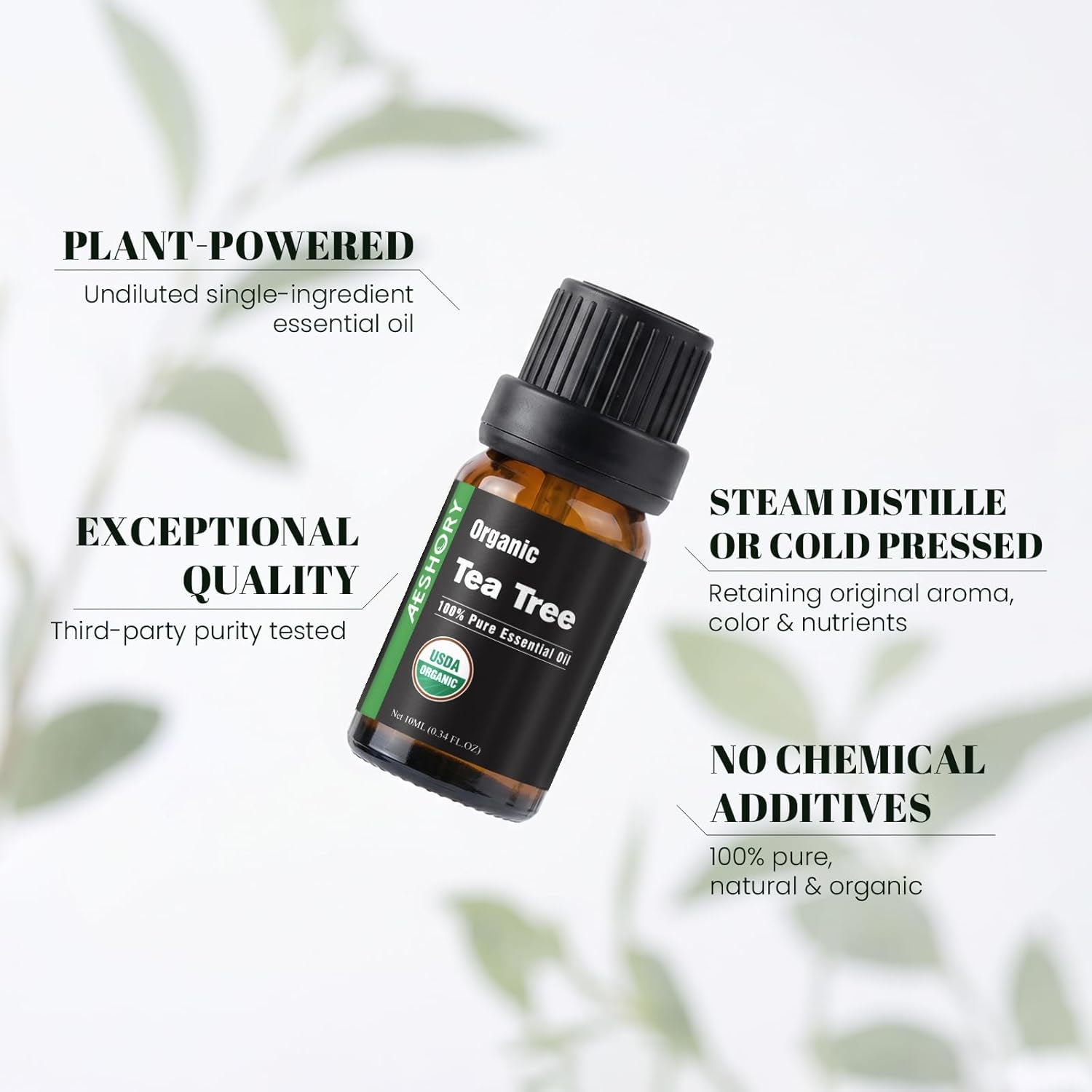Organic Essential Oils Gift Set, Top 10x10ML-100% Pure Natural Aromatherapy for Diffusers, Humidifiers, Candle Making, Peppermint, Tea Tree, Lavender, Frankincense, Lemongrass, Eucalyptus & More - Image 8