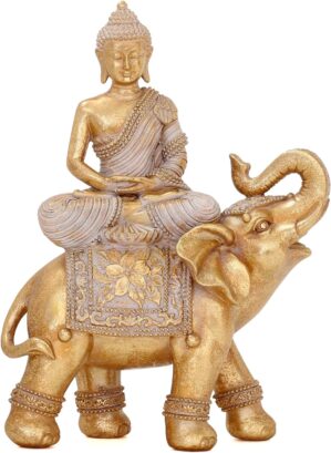 Buddha Statue for Home Decor Gold 9...