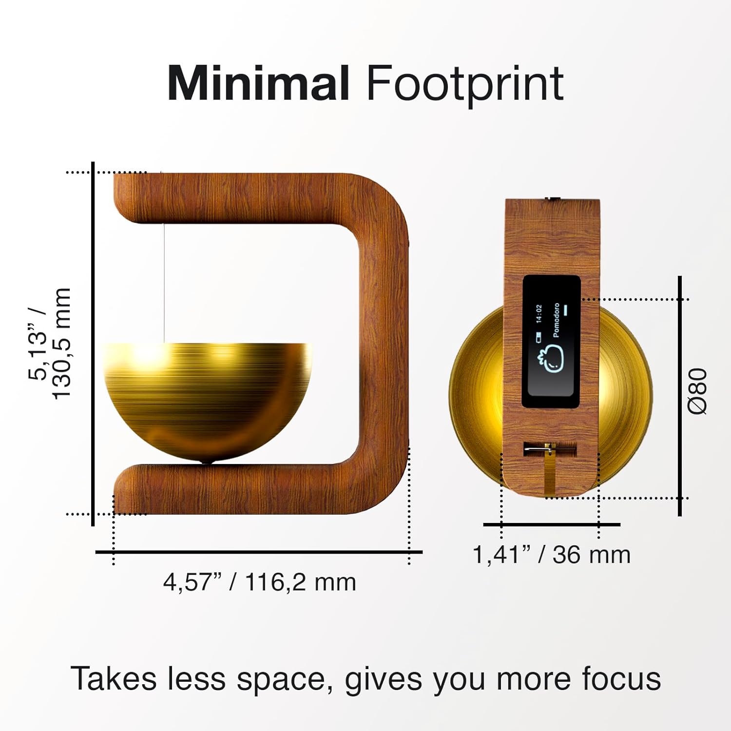 Pro Timer P2 - Elegant Wooden Pomodoro Timer - an Original Productivity Tool with Magnetic Memo Board – High-End Quality Desk Device for Focus, Meditation & Productivity - Ideal for Work & Study - Image 5