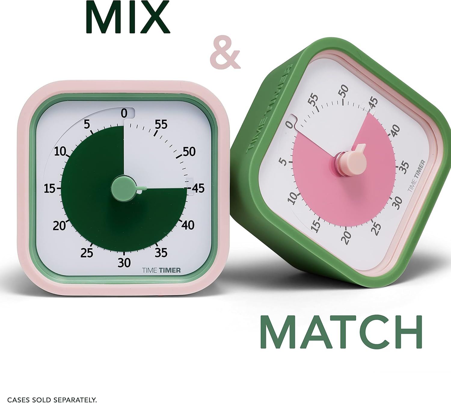 TIME TIMER Home MOD – 60-Minute Visual Timer, Home Edition, Silent Operation, for Homeschool Supplies, Study, Office & Meetings (Fern Green) - Image 6
