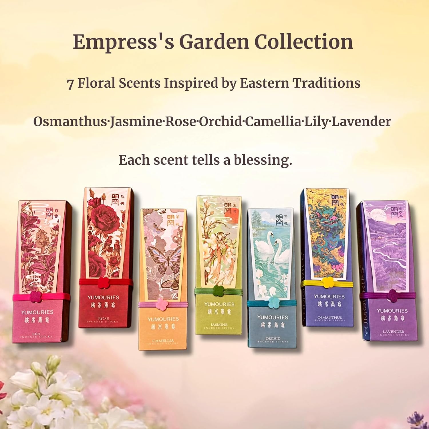 Camellia Incense Sticks 30g · Non-Toxic · Low Smoke for Meditation | Woody floral blend, 20-min burn sticks, with pebble holder, home fragrance, stress relief, gift for spa yoga home - Image 9