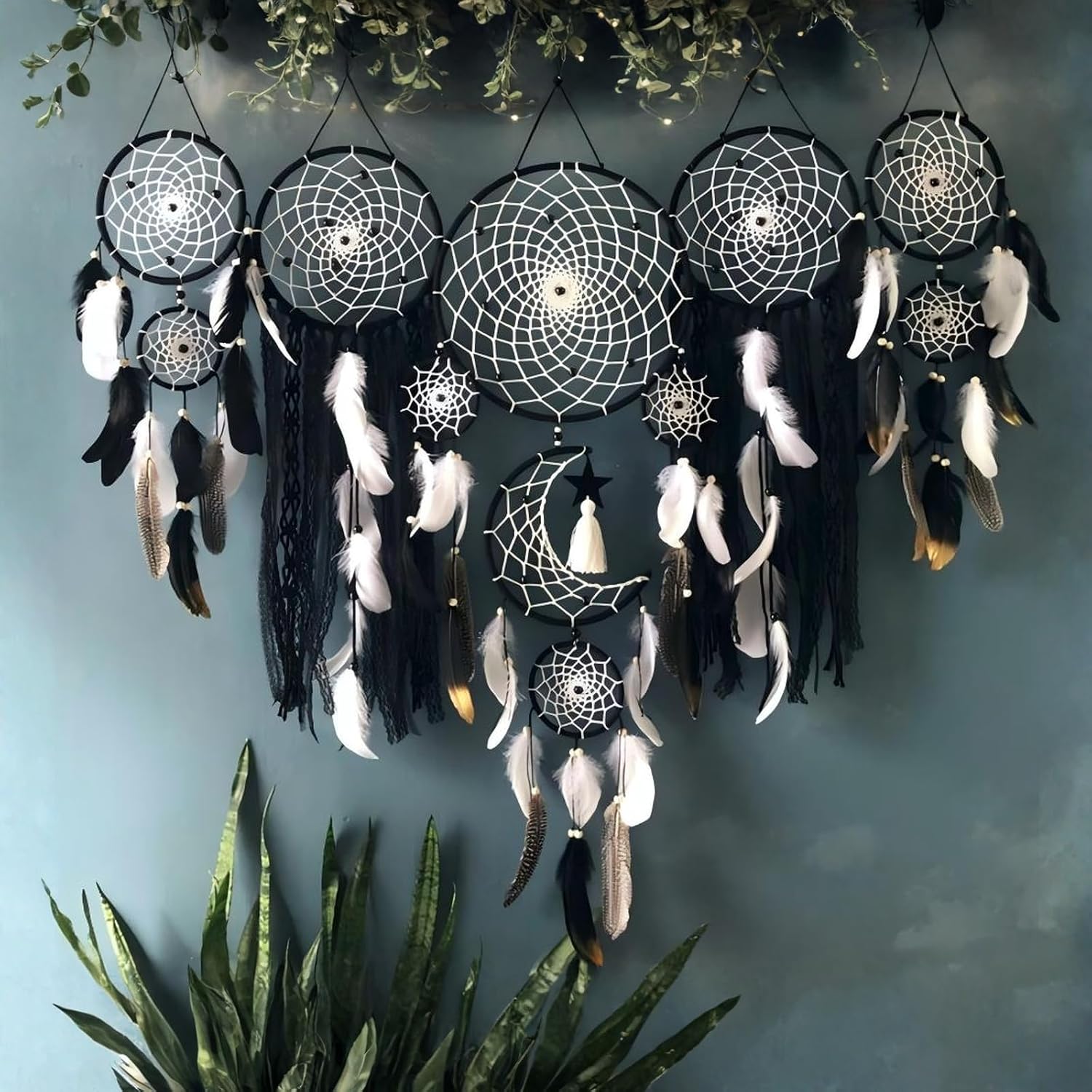 Dream Catcher Wall Decor,Large Boho Dream Catcher with Luxurious Feathers & Beads, Handmade Wall Hanging for Bedroom,Living Room, Gift Ready for Girls & Adults (Pink) - Image 8