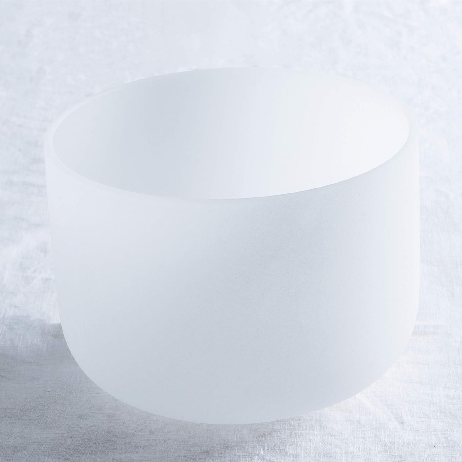Leize Quartz Crystal Singing Bowl F Note Heart Chakra White 8" with Heavy Duty Carrying Case Suede Striker - Image 2