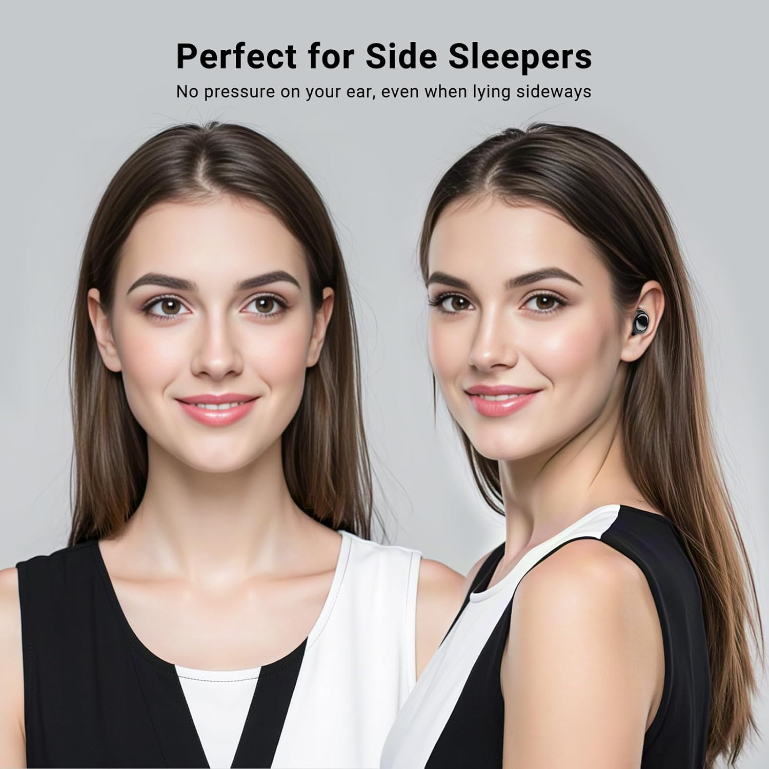 T33 Sleep Earbuds, Bluetooth 6.0 Noise Cancelling Sleep Headphones for Side Sleepers, ANC Up to 98%, Sleep Mode, 48H Playtime, Small Earbuds Comfort Fit for Sleeping, Travel, Work, Glossy Black - Image 9