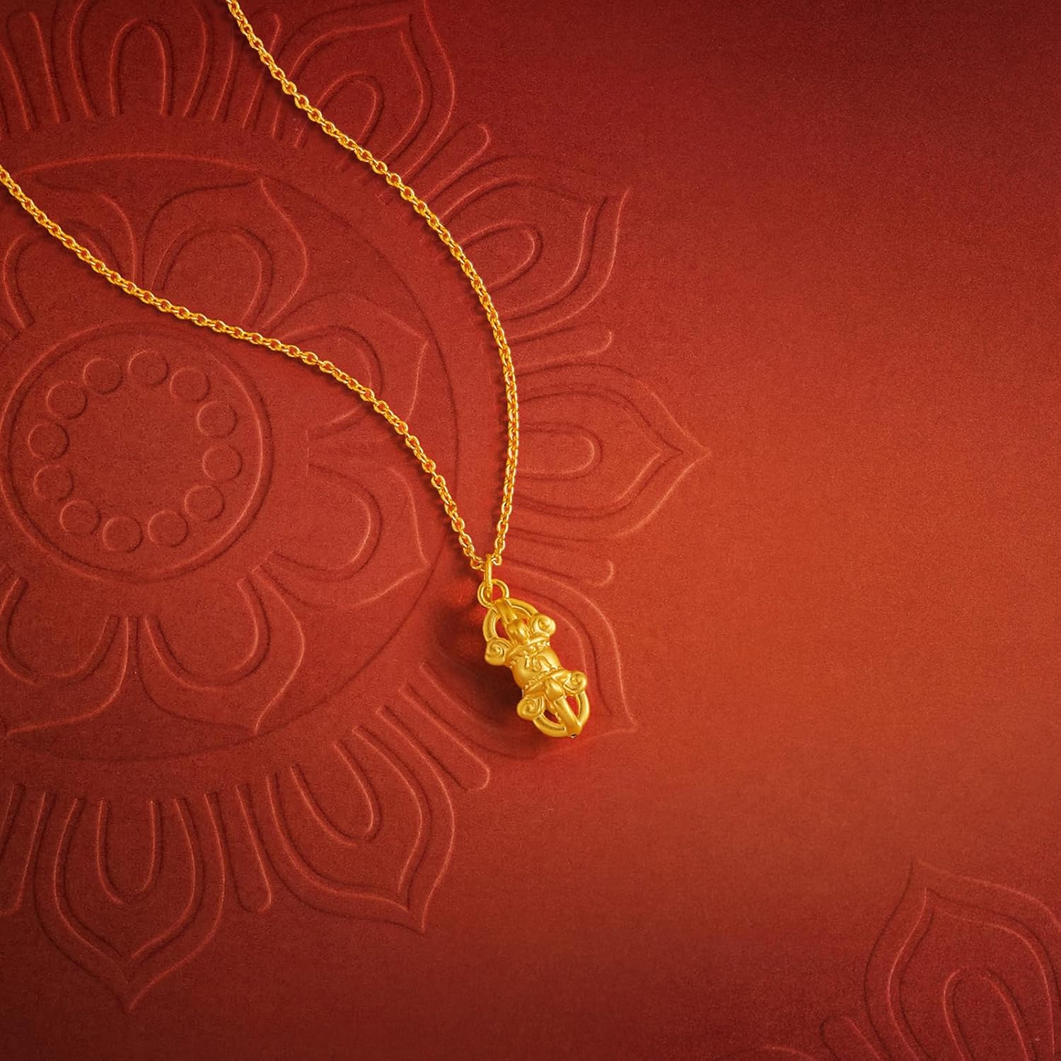 ZHOU LIU FU 24K Solid Gold Pendant Vajra Pendants Protection Spiritual Jewelry Chinese Gift for Men Women Friend Birthday Anniversary Not Include Necklace A0415255 - Image 5