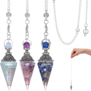 Sibba 3Pcs Pendulum Crystal, Healin...