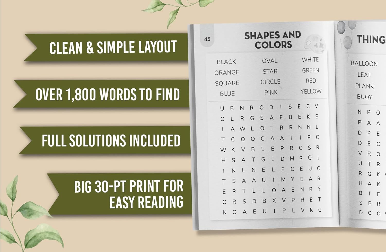 Easy Jumbo Word Search for Seniors: Extra Large Print Word Puzzles for Relaxation and an Active Mind (Word Find Books For Adults) - Image 3