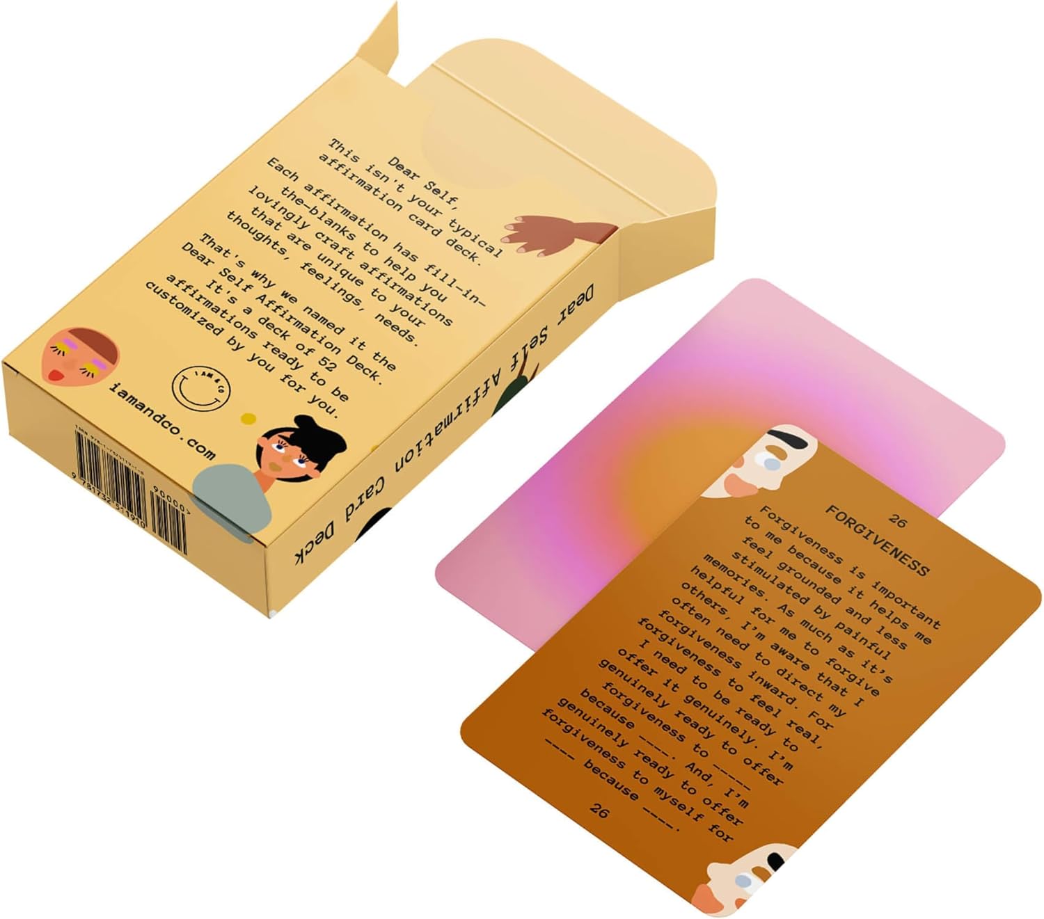 I AM & CO Dear Self Affirmation Cards Deck - 52 Card Deck - Self Love Affirmation Cards with Fill in the Blank Prompts - Daily Affirmations for Mindfulness, Motivation, Self Care & Personal Growth - Image 3
