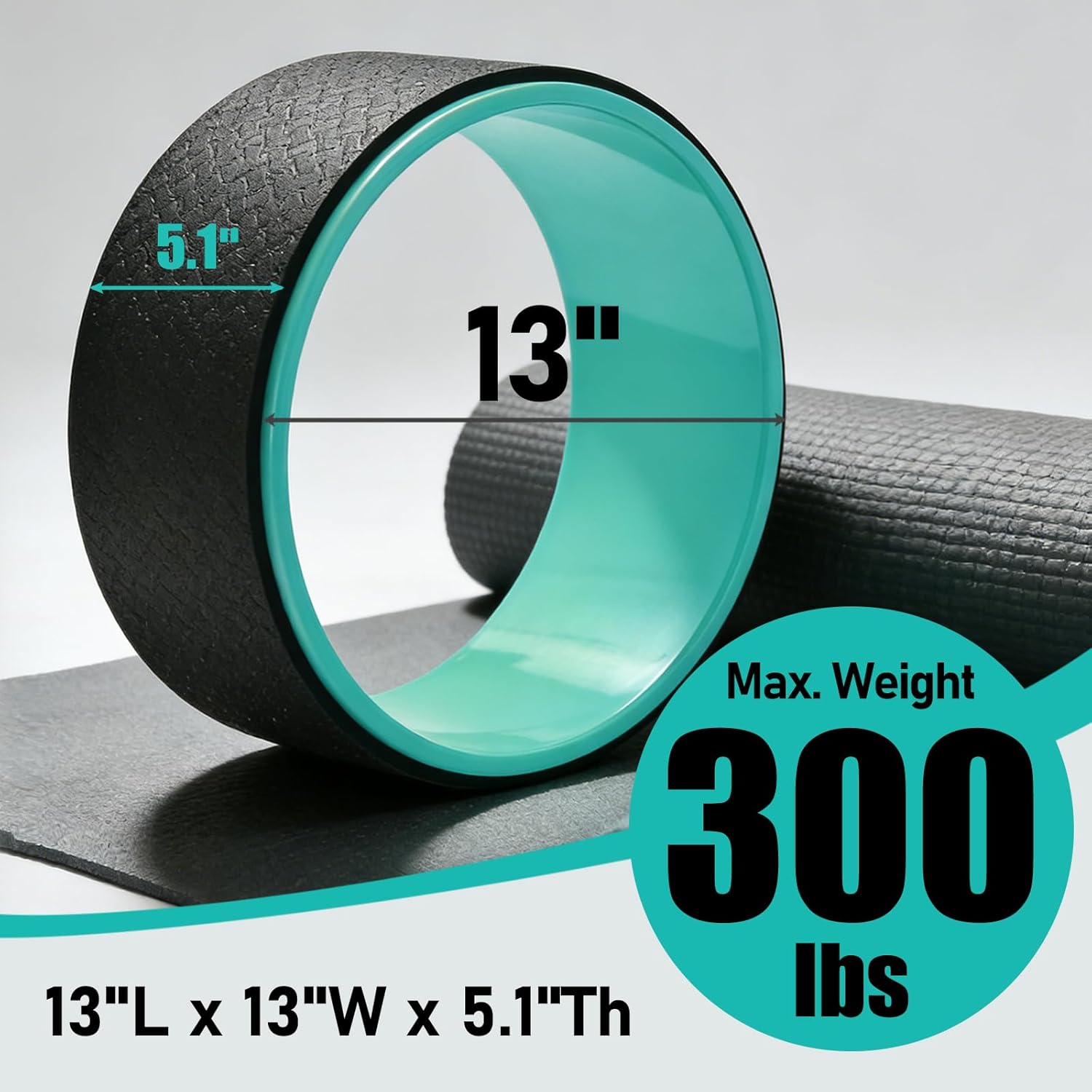 NGT Yoga Wheel 13 inch Yoga Wheel for Back Pain Strongest and Most Comfortable Dharma Yoga Prop Wheel with Free Yoga Bands - Image 5