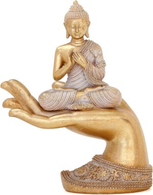 Buddha Statue for Home Decor Gold 8...