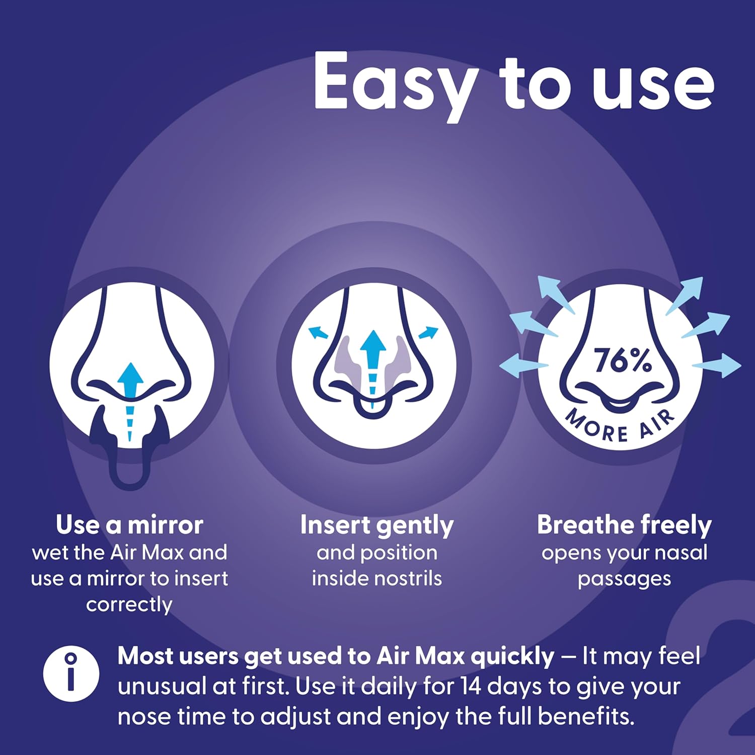 AIRMAX Nasal dilators for Sleeping - 76% More Airflow - Anti Snore Device - Breathe Freely Through the Nose - Sinus Relief, Sleep aid and snoring Solution - 2X Small Blue - 6 Month Relief - Image 5