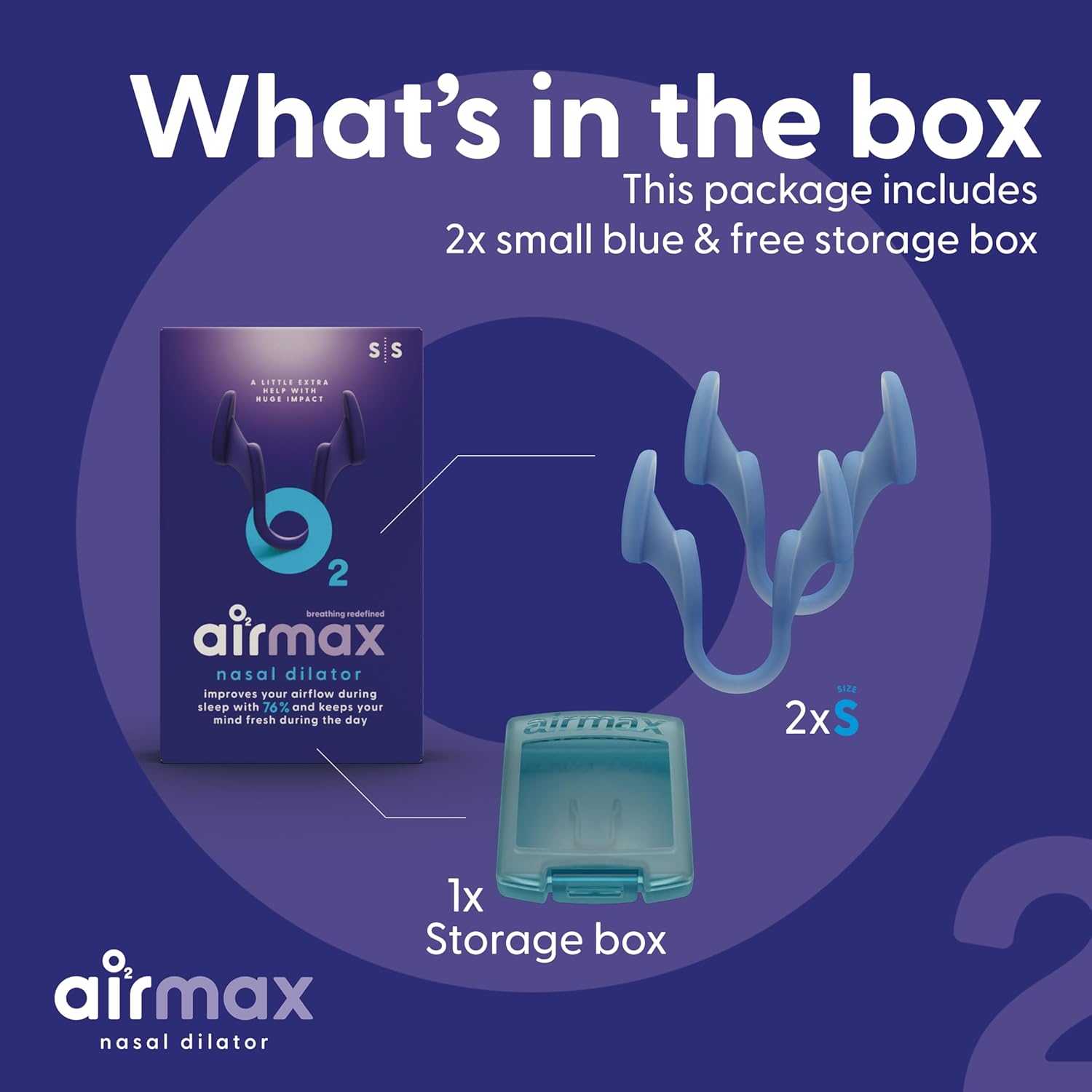 AIRMAX Nasal dilators for Sleeping - 76% More Airflow - Anti Snore Device - Breathe Freely Through the Nose - Sinus Relief, Sleep aid and snoring Solution - 2X Small Blue - 6 Month Relief - Image 8