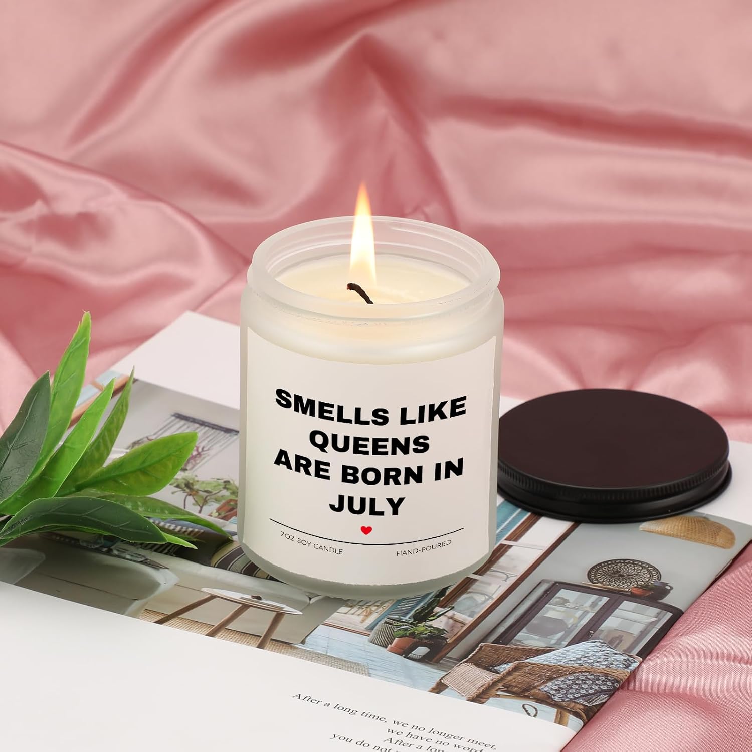 July Birthday Gifts for Women, Queens are Born in July Candle, 30th 40th 50th 60th Happy Bday Gift Idea for Girl Female Sister Mom Aunt Friend from Daughter Son Child Husband,7 OZ - Image 6