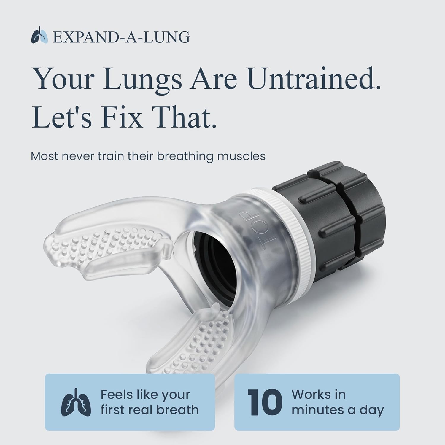 EXPAND-A-LUNG | Breathing Exerciser Device for Lungs | Airflow Trainer Fitness | Cardio Expansion & Capacity | Sports Endurance | Dual-Way Inhale-Exhale Workout - Image 6