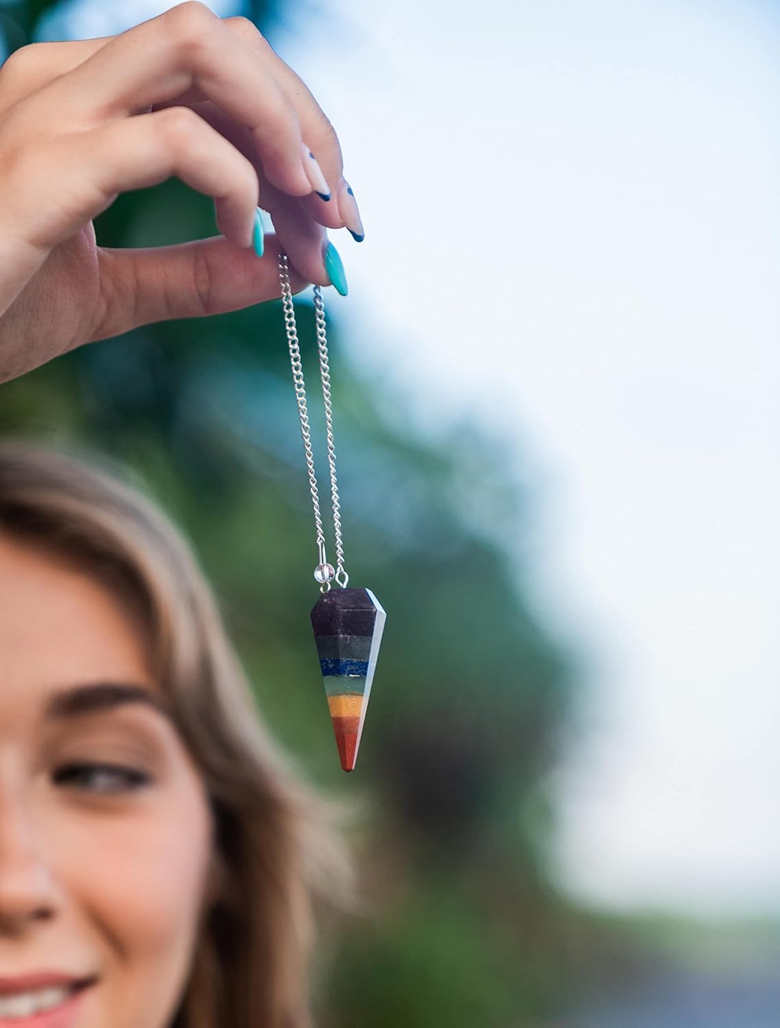 ZATNY Travel Chakra Crystals and Healing Stones Collection - 7 Chakra Set Tumbled Stones, Chakra Pendulum, Interchangeable Cage Necklace, Reference Card, Portable Case, Ebook - Image 6